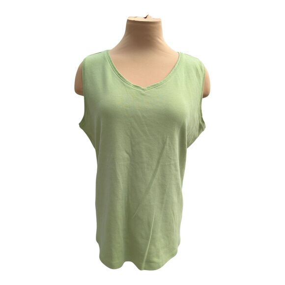 Isaac Mizrahi Essentials Tank Tops Green & Sand Women's XL Lot Of 2 - Picture 2 of 16
